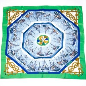 HERMES HERMÈS FOULARD DE SOIE RETOUR DE PÊCHE Est: